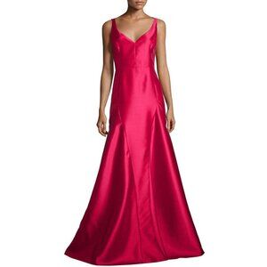 BLACK HALO EVE V-Neck Long Dress Pink Gown Formal Holiday Party Size 6
